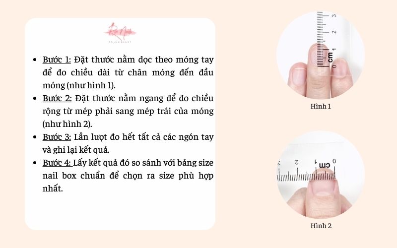 Thực hiện các bước đo móng để chọn kích thước nail box phù hợp