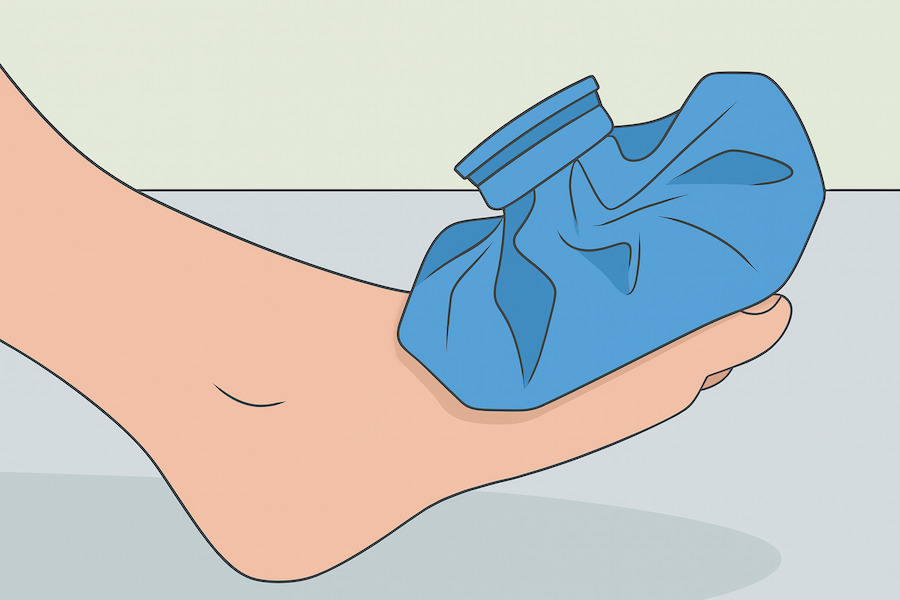 Chườm lạnh lên móng khoảng 15 phút giúp giảm sưng và giảm đau hiệu quả