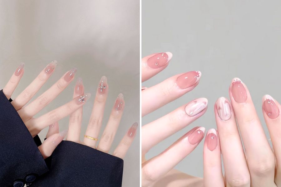 Bạn có thể sơn trơn hoặc kết hợp với các họa tiết đơn giản như trái tim, ngôi sao, chấm bi