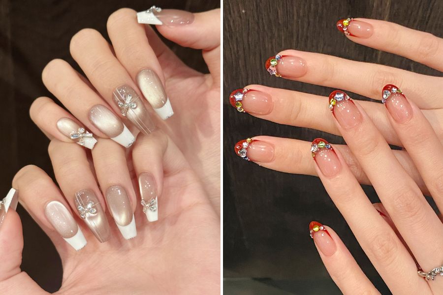 Mẫu nail french đầu móng tối giản nhưng sang trọng, tạo vẻ thanh thoát cho đôi tay