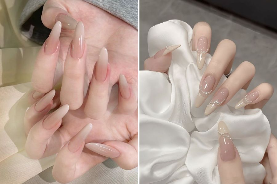 Mẫu nail màu nude giúp tôn da hiệu quả, là lựa chọn phù hợp với mọi outfit