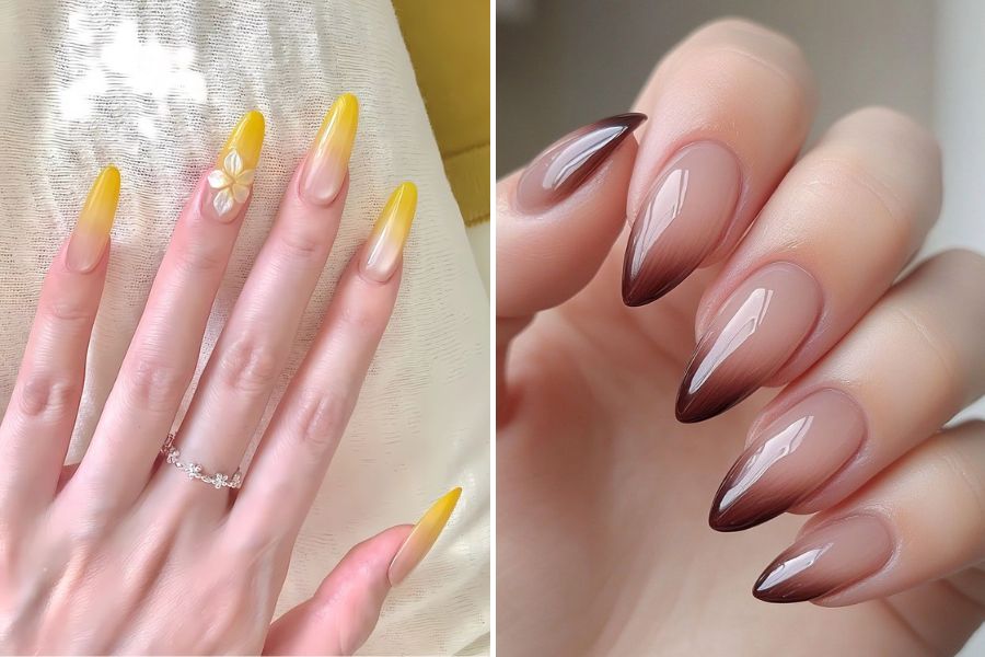 Nail ombre nhẹ nhàng với kỹ thuật chuyển màu tinh tế tạo vẻ đẹp trong trẻo, nữ tính