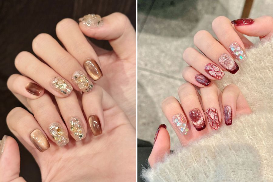 Mẫu nail mắt mèo quyến rũ và hiện đại, phù hợp cho phong cách sang trọng