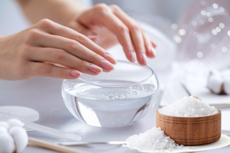 Thực hiện các bước đơn giản để có móng tay dài nhanh bằng nước muối