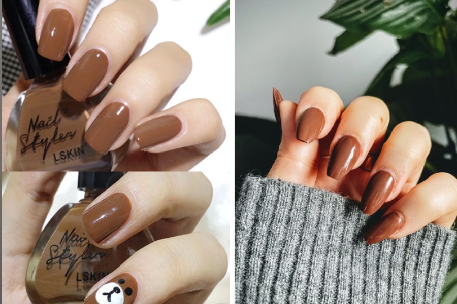 Nail nâu socola ngọt ngào, tôn da cực chuẩn