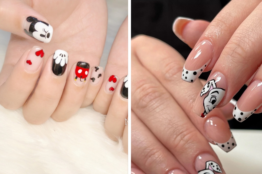 Với ai yêu thích anime thì không thể bỏ qua mẫu nail hoạt hình