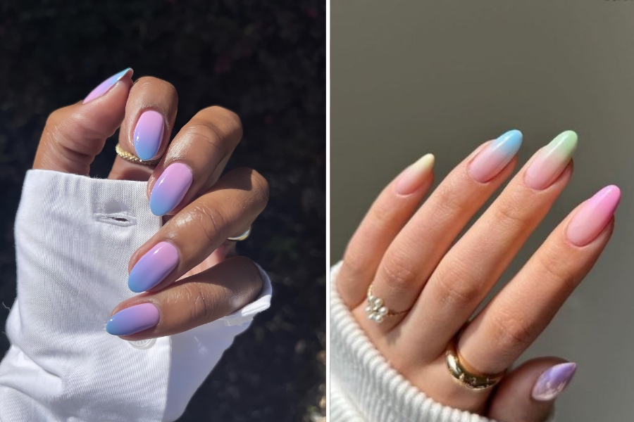 Nail pastel ombre nhẹ nhàng, tôn lên vẻ đẹp nữ tính