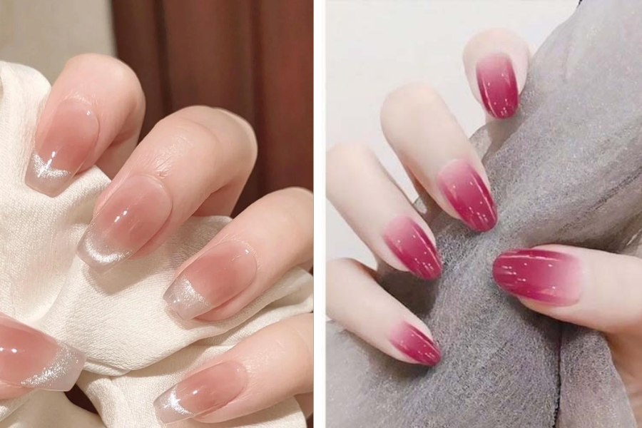 Nail sơn thạch trong veo như thạch rau câu