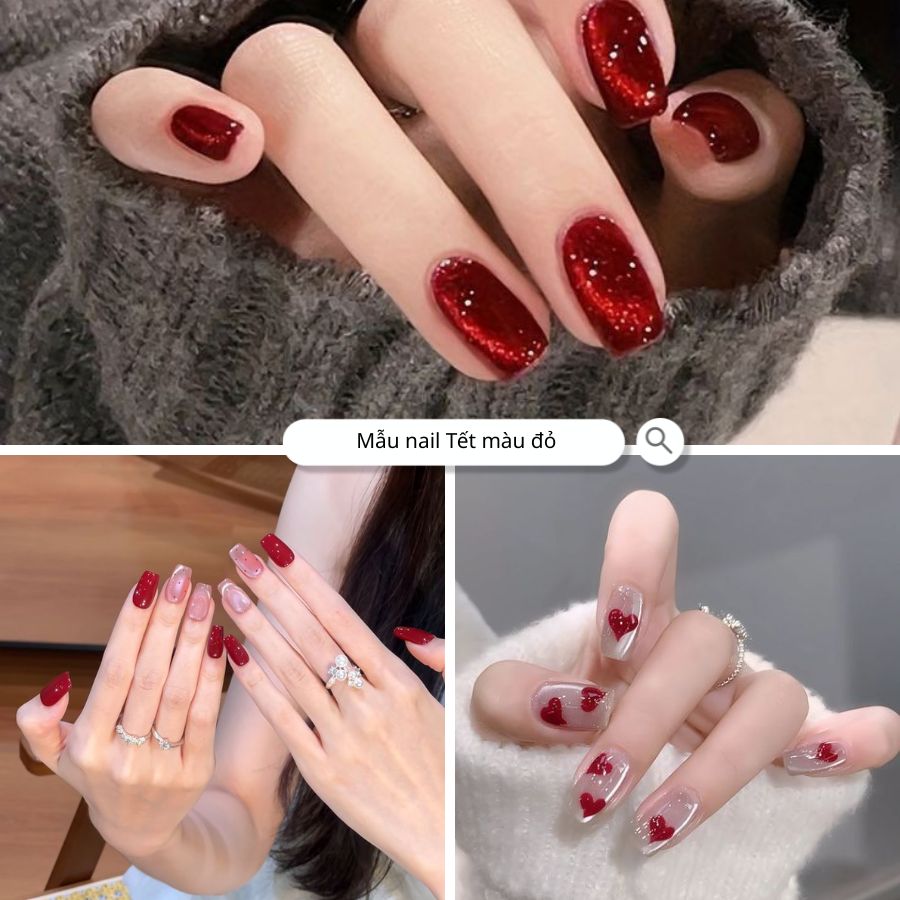 99+ Mẫu Nail Tết Màu Đỏ Sang Trọng Đón Tài Lộc Xuân 2026