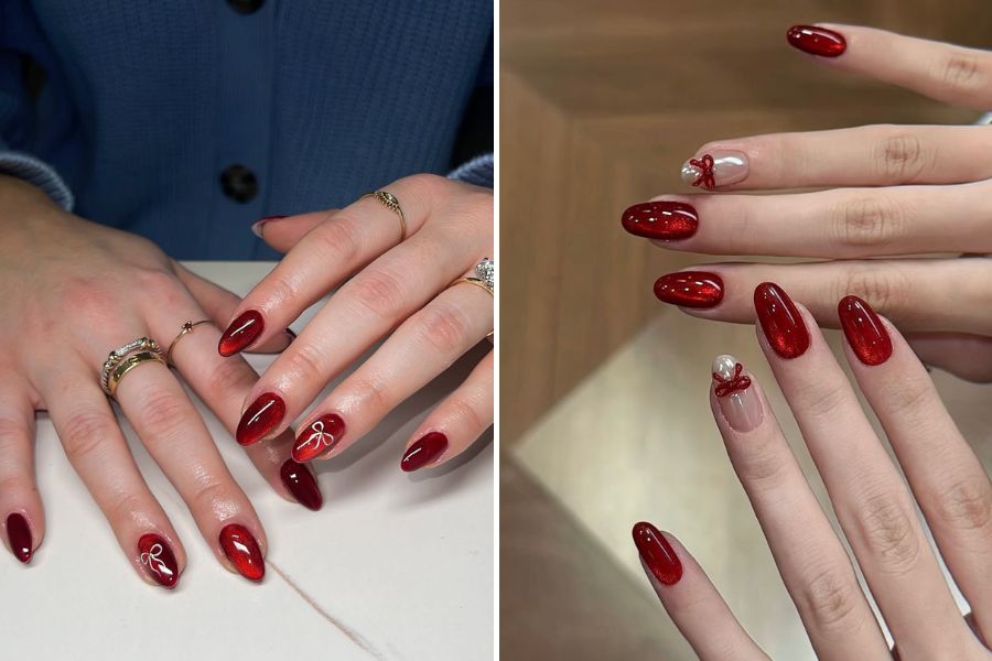 Nail màu đỏ rượu vang sở hữu vẻ đẹp quyến rũ và sang trọng