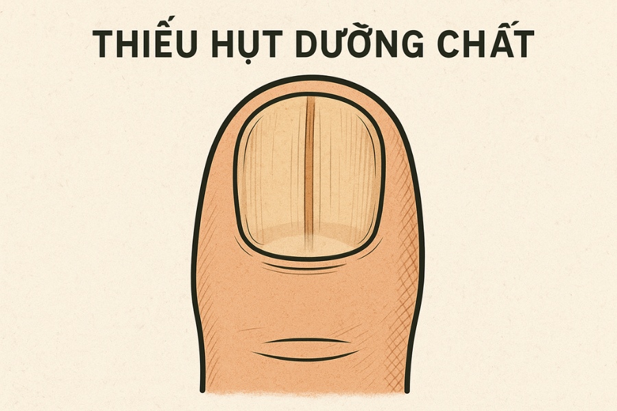 Thiếu hụt dưỡng chất cũng có thể khiến móng chân xuất hiện sọc dọc